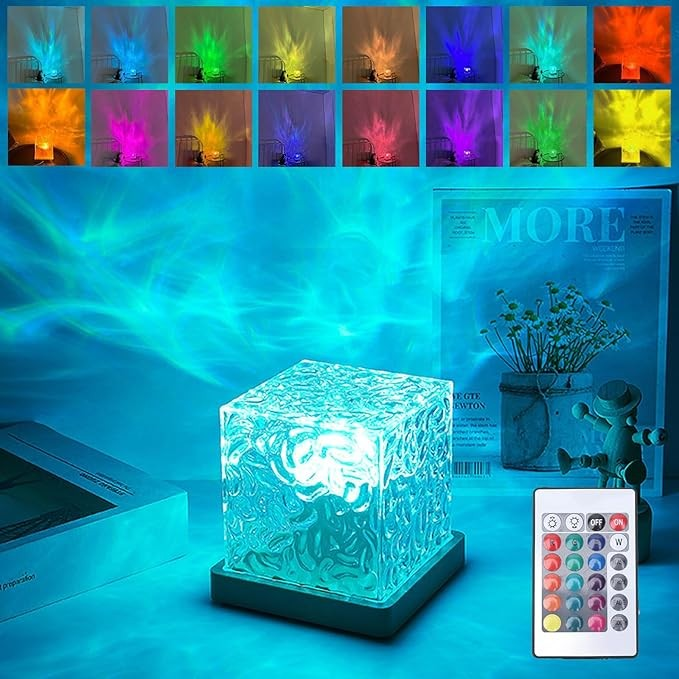 Dynamic Rotating Crystal Water Lamp