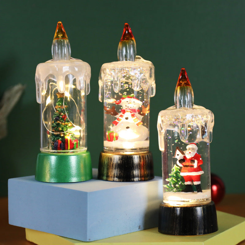 Christmas Decorations Candle Light Desktop Ornaments