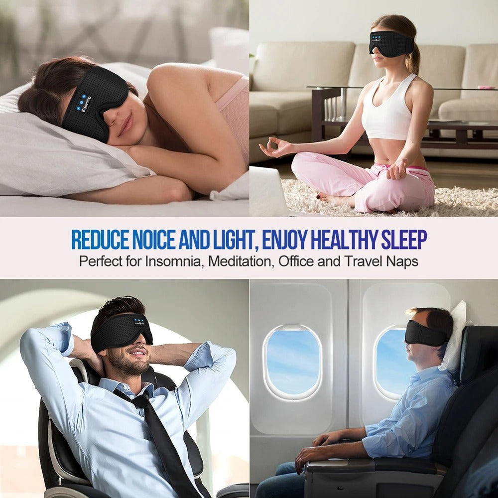 Sleeping mask with Bluetooth headphones